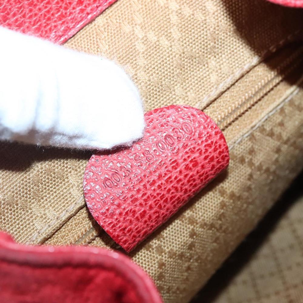 GUCCI Bamboo Backpack Suede Leather Red Gold 003 58 0030 Auth ar13675 - Picture 12 of 16
